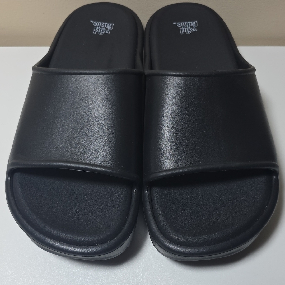 Wild Fable NWOT Black Platform Slide Sandals — Padded Slides - Picture 3 of 6